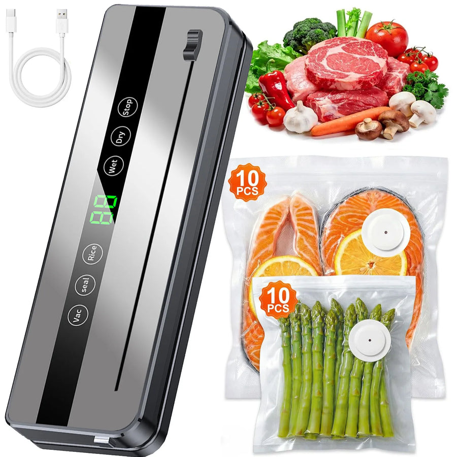Compact food vacuum sealer