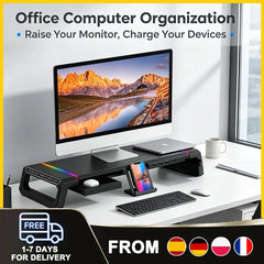 RGB Monitor Stand with USB Hub