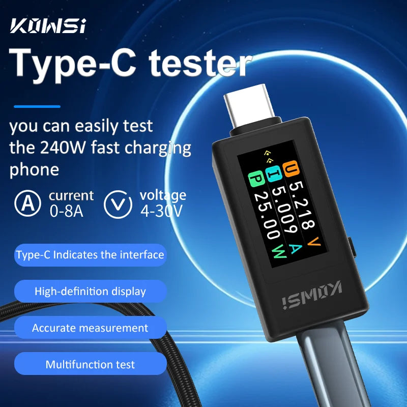 USB-C voltage current and power tester