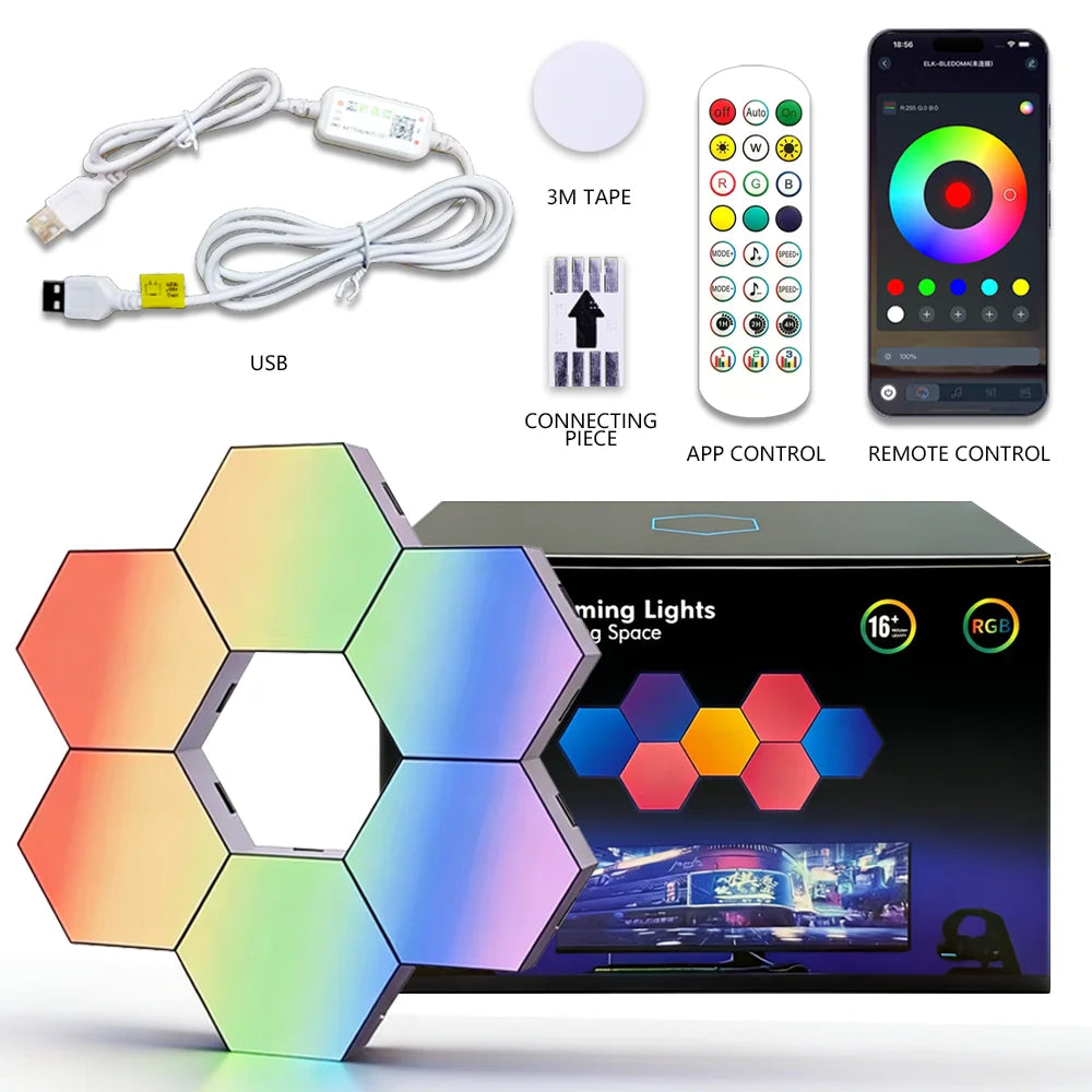 Modular RGB Hex Wall Lights