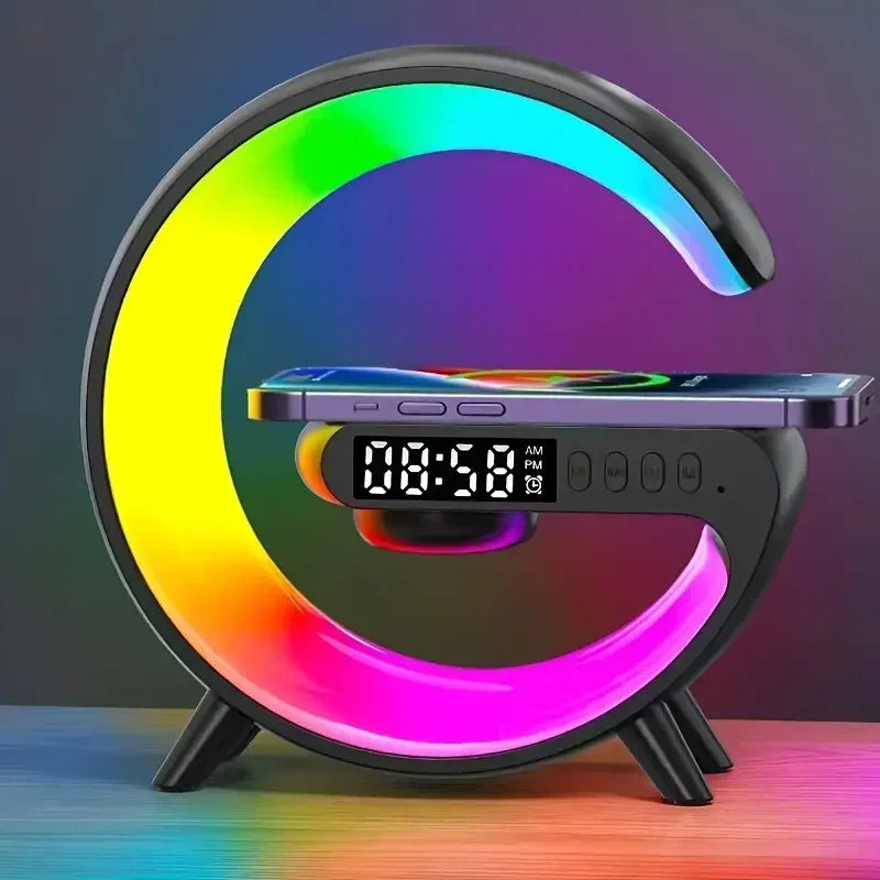Wireless Charging Alarm Clock Speaker