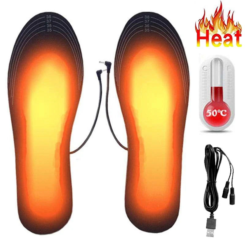 USB rechargeable heated insoles