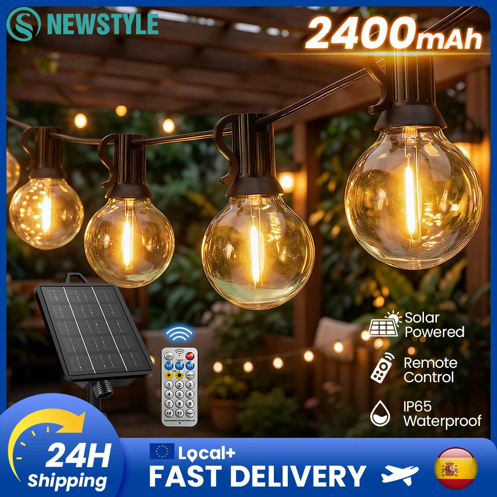 Solar G40 Globe String Lights