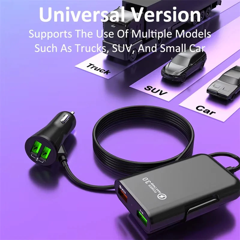 40W multi-port fast car charger