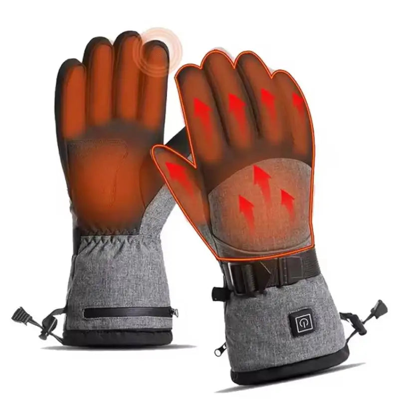 Rechargeable heated winter gloves