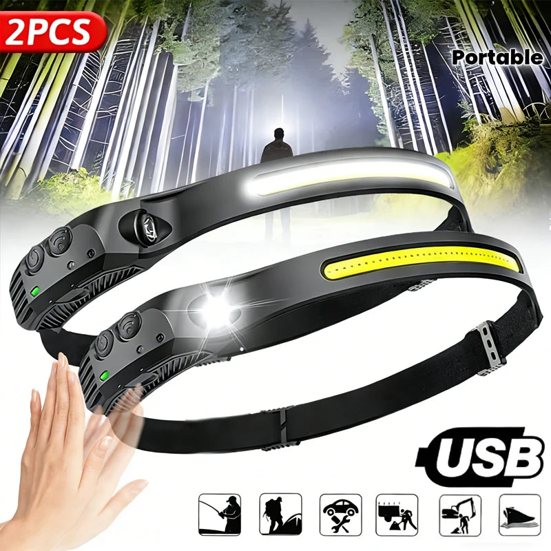 USB rechargeable motion sensor headlamp