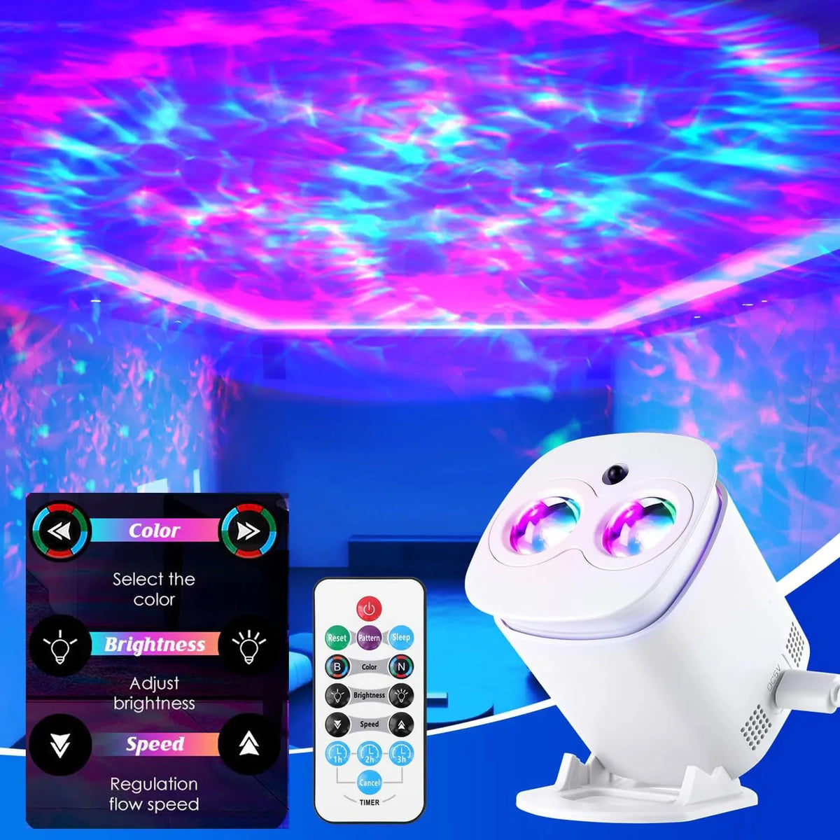 35-Mode Galaxy Projector Night Light