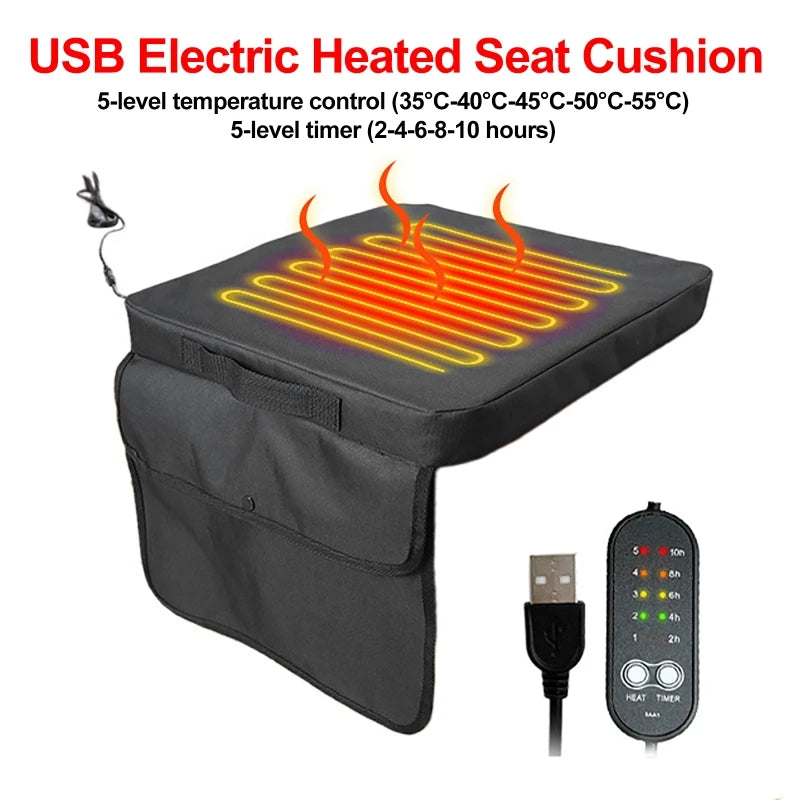 USB heated seat cushion
