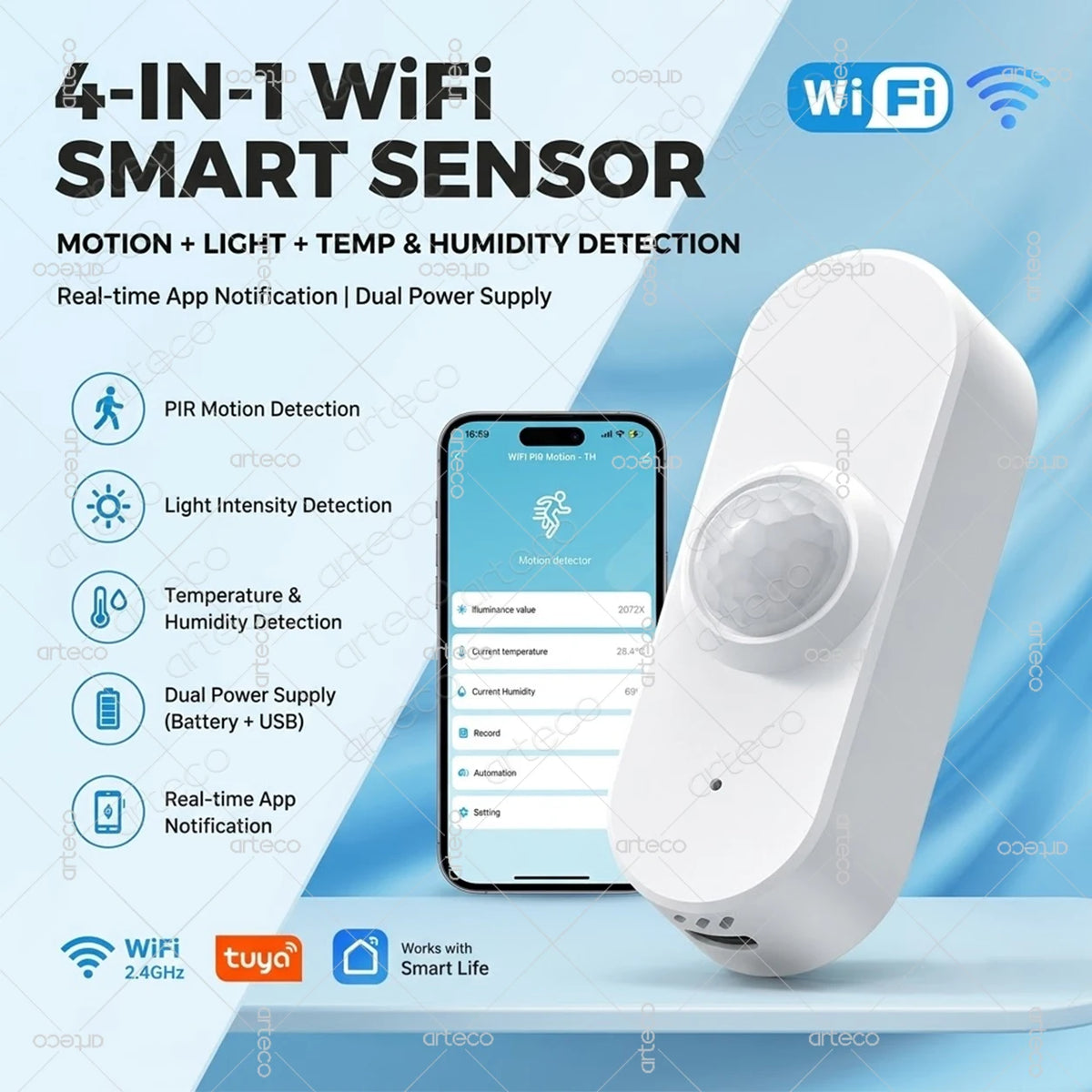 Tuya WiFi PIR motion sensor