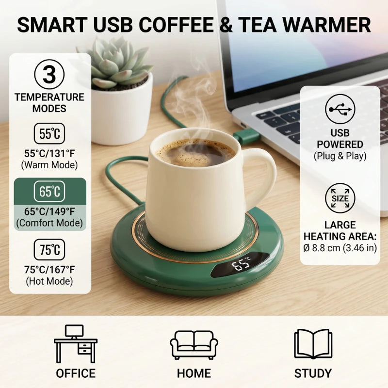 Temperature controlled mug warmer