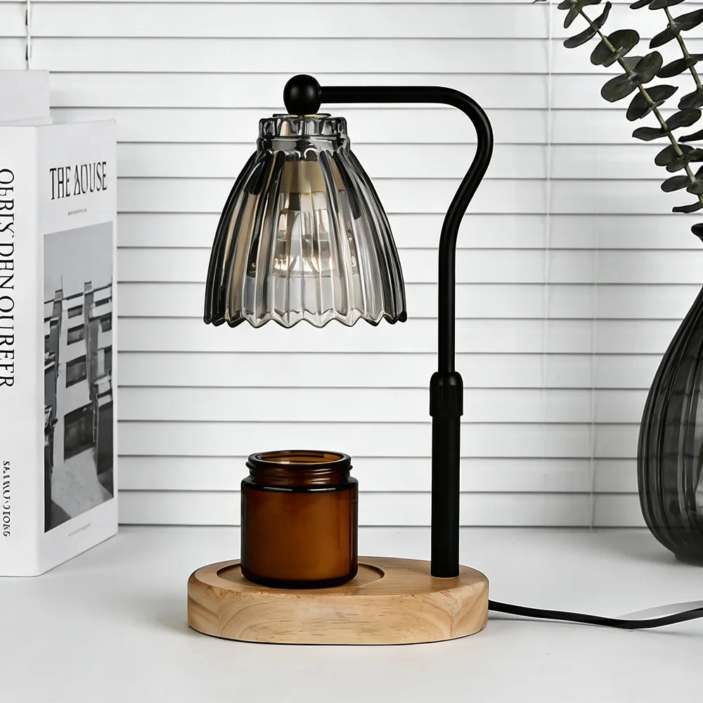 Dimmable candle warmer lamp with timer