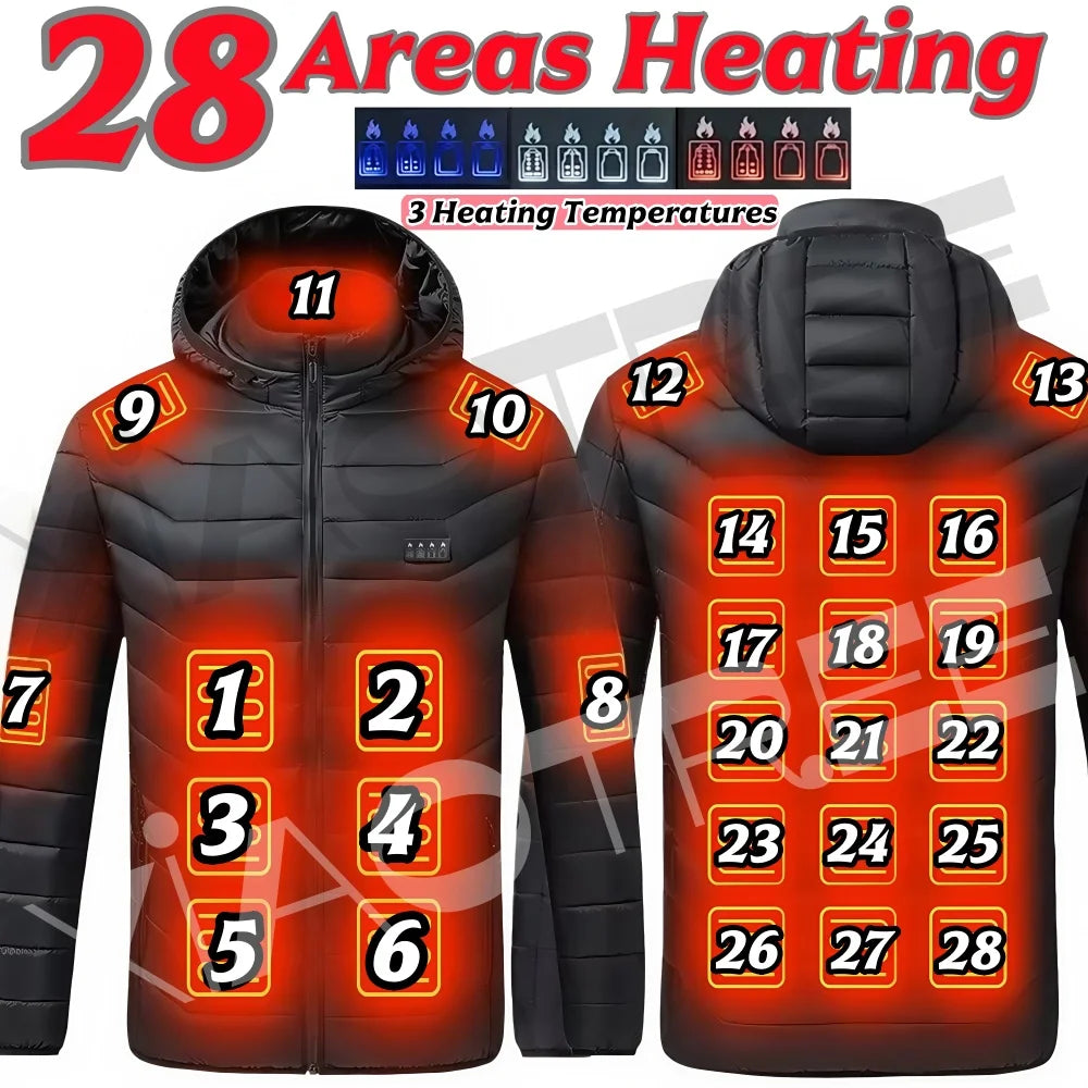 USB heated winter jacket