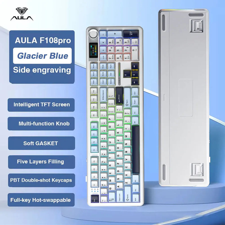 AULA F108 Pro wireless RGB mechanical keyboard