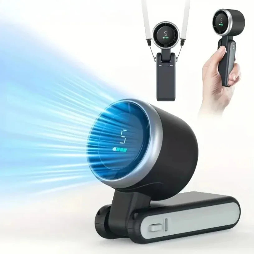 Rechargeable Turbo Handheld Neck Fan product view