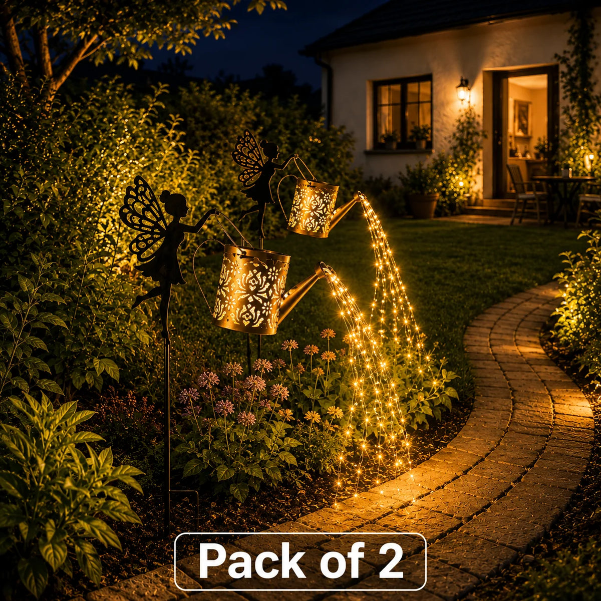 Solar Watering Can Fairy Light product view