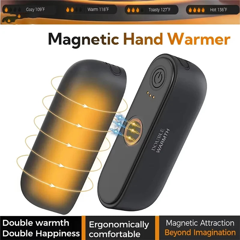 Magnetic rechargeable hand warmers