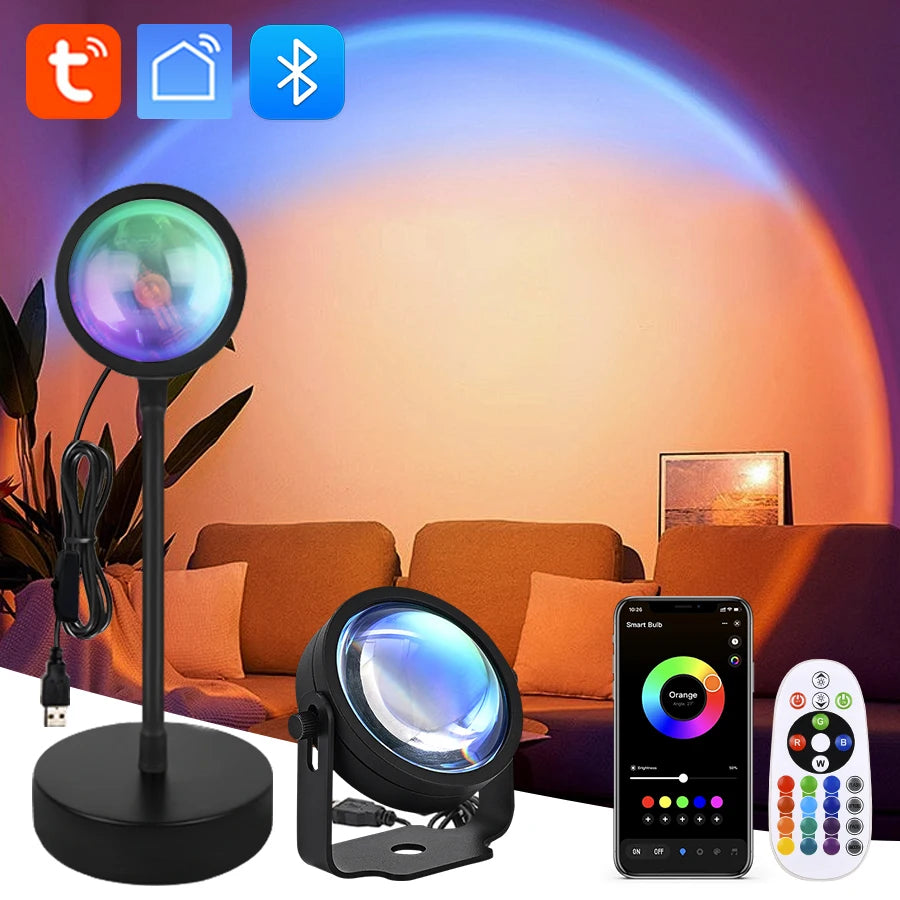 Smart RGB sunset projector lamp