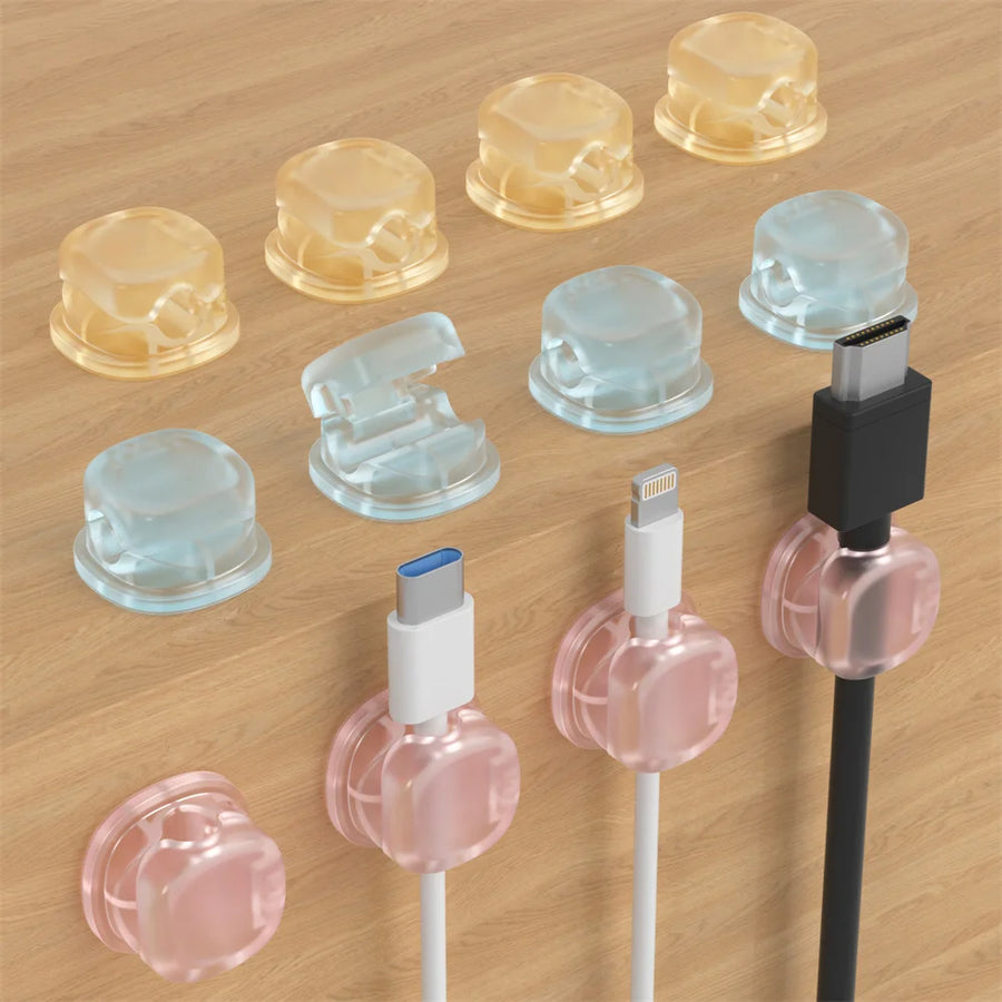 Magnetic desktop cable organizer