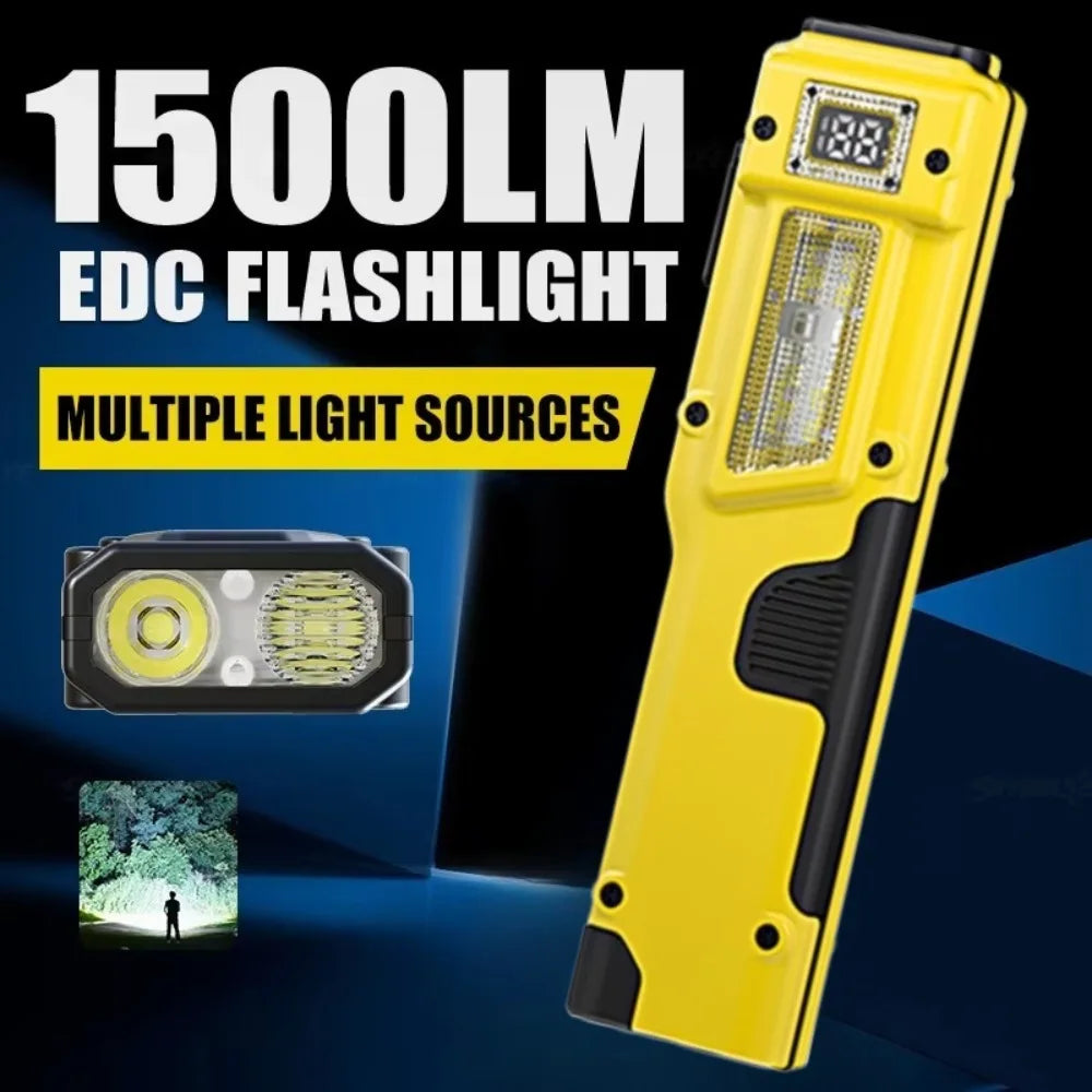 Rechargeable EDC Flashlight with Display