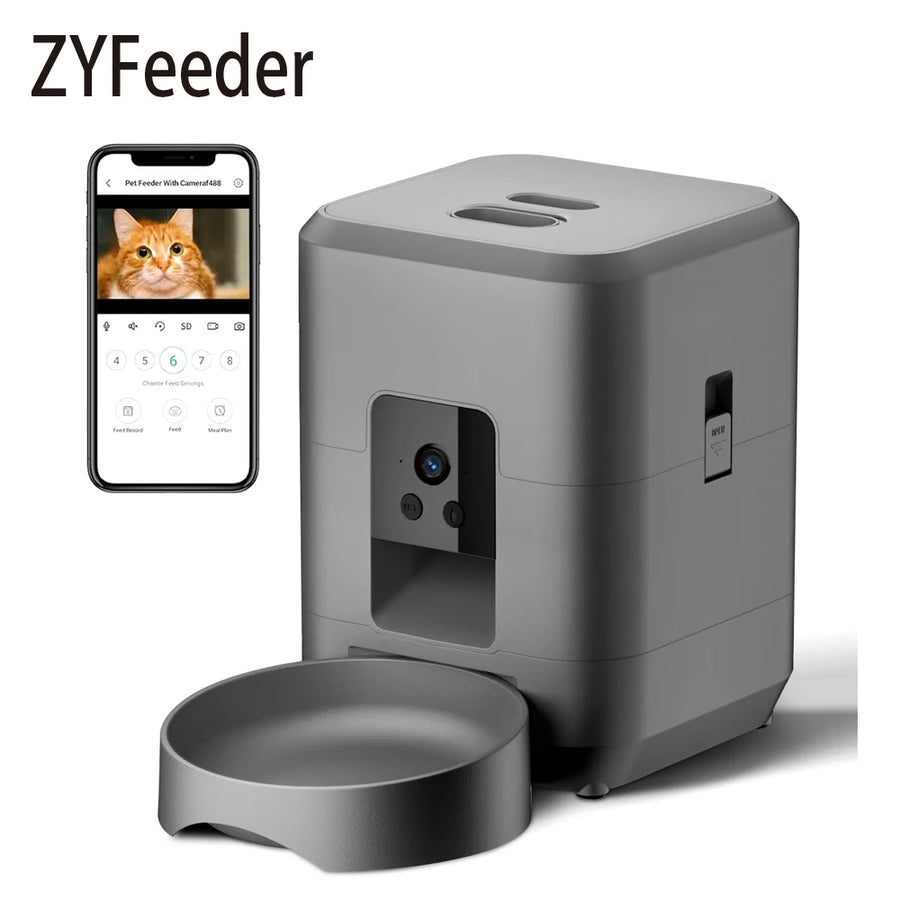 WiFi smart pet feeder with camera