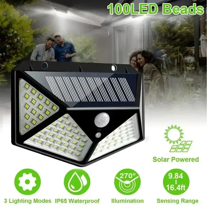 100LED Solar Motion Sensor Wall Light product view