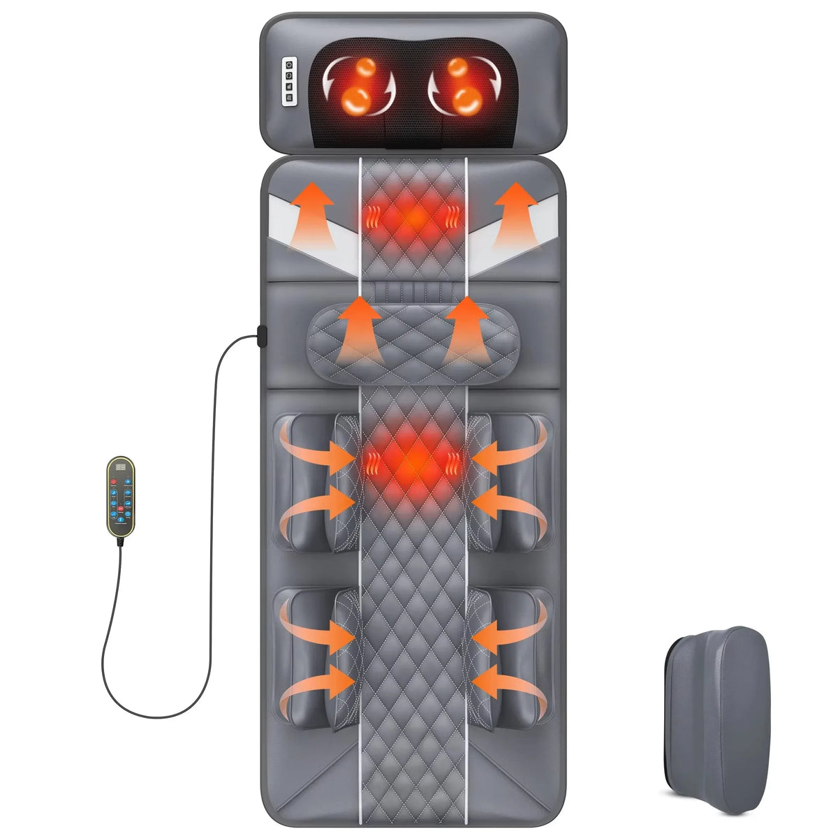 Full-Body Heated Massage Pad with Footrest