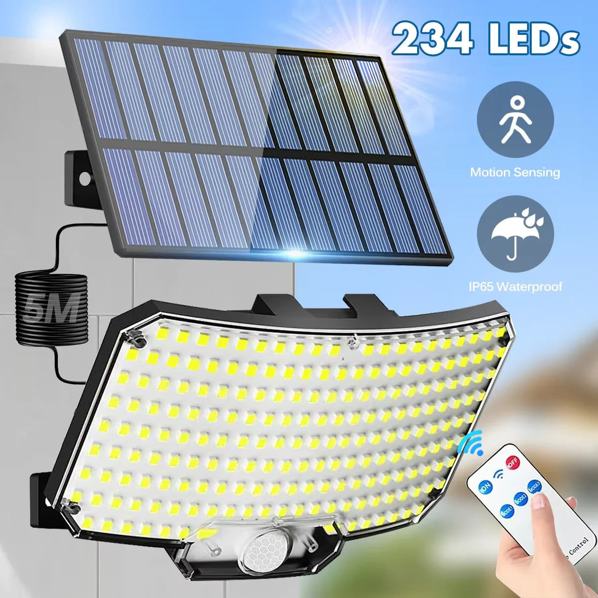 234LED Solar Security Wall Light