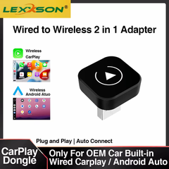 Wireless 2-in-1 CarPlay and Android Auto adapter